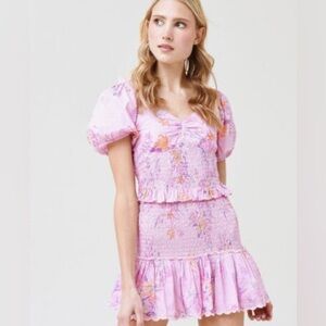 LOVESHACKFANCY JARRAH MINI DRESS like new - size medium